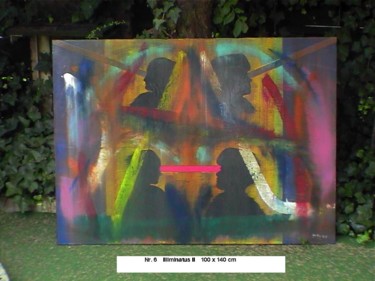 Ζωγραφική με τίτλο "Illuminatus II" από Bob Fox, Αυθεντικά έργα τέχνης, Ακρυλικό
