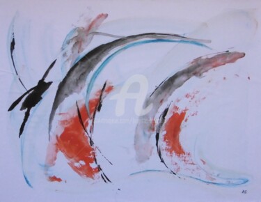 Peinture intitulée "Sans titre 2" par Brigitte Barcelo, Œuvre d'art originale, Gouache Monté sur Panneau de bois