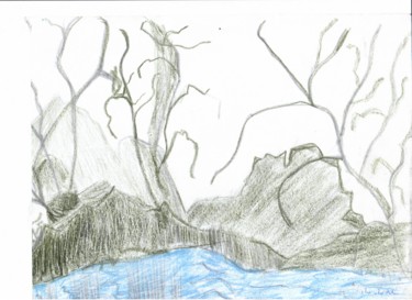 Dibujo titulada "ARTD6 PAISAJE ESTER…" por Ro Model, Obra de arte original, Lápiz