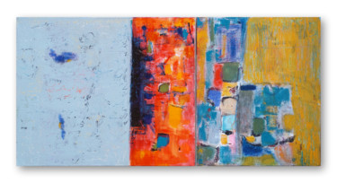 Peinture intitulée "Feu follet" par Juliette Gallas, Œuvre d'art originale, Acrylique Monté sur Châssis en bois