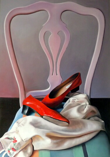 Pittura intitolato "what happened" da Roberto Orlandi, Opera d'arte originale, Olio