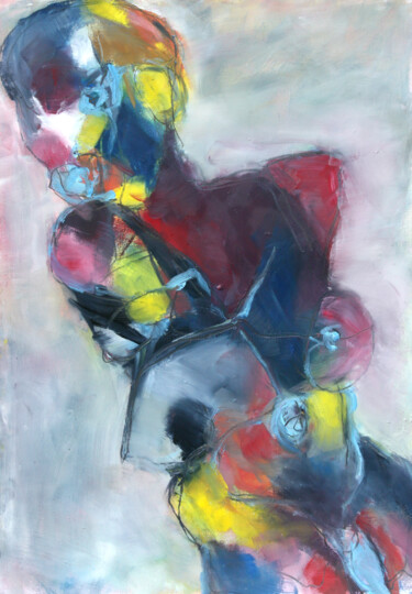 Peinture intitulée "ETUDE & 4" par Dov Melloul, Œuvre d'art originale, Huile