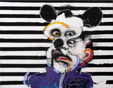 Peinture intitulée "REBEYROLLE AU MASQU…" par Patrick Santus, Œuvre d'art originale, Acrylique Monté sur Châssis en bois
