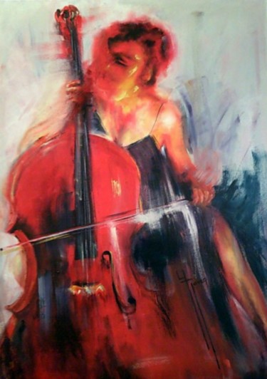 Painting titled "Corps accords" by Yveline Javer, Original Artwork, Oil