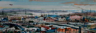 Рисунок под названием "March. The Spring C…" - Nikolay Biryukov, Подлинное произведение искусства, Акварель