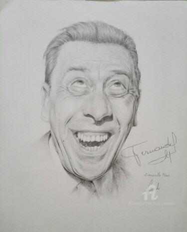 Fernandel Dessin intitulée "Fernandel" par Marc Ciavarella, Œuvre d'art originale, Crayon