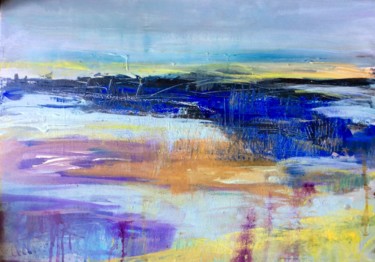 Peinture intitulée "L'heure bleue" par Isabelle Nativelle, Œuvre d'art originale, Acrylique