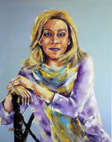 Peinture intitulée "Ksénia" par Olga Chilova - Stephan, Œuvre d'art originale, Huile