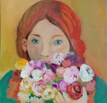 Peinture intitulée "Art vicking, la pet…" par Valérie Blum (Valery), Œuvre d'art originale, Huile
