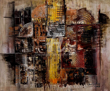 Quatre Saisons / Quatro estações Schilderij getiteld "Quatre Saisons / Qu…" door Ana Gonçalves, Origineel Kunstwerk, Acryl