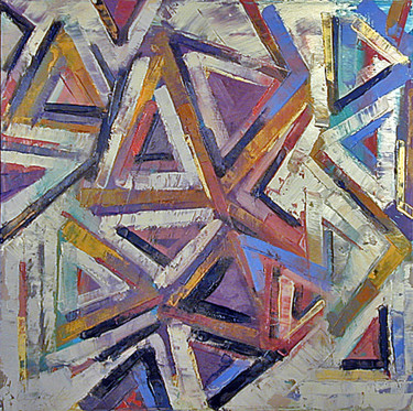Composition Peinture intitulée "Composition" par Gilbert Laporta, Œuvre d'art originale, Huile