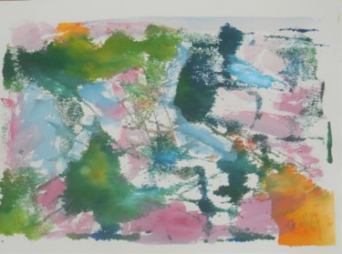 Gravures & estampes intitulée "La poursuite" par Patrick Nevoso, Œuvre d'art originale, Encre