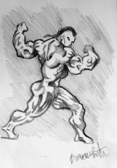Mutant Drawing titled "Mutant" by Rade Vranjkovic, Original Artwork, Graphite