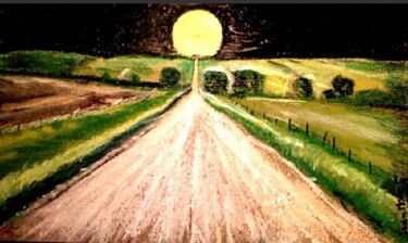 Chemin vers l infini Peinture intitulée "Chemin vers l infini" par Jean-Marc Subira, Œuvre d'art originale, Pastel