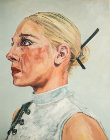 The last blondes women. Anastasia. Painting titled "The last blondes wo…" by Romain Héjé, Original Artwork, Oil