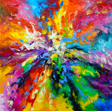 Painting titled "Vivid emotions" by Olha, Original Artwork, Oil