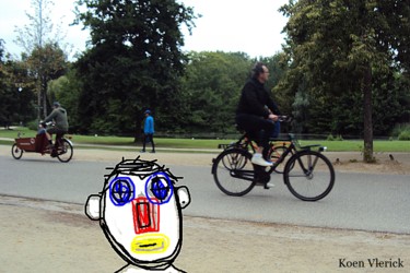 Digital Arts titled "SELFIE VONDELPARK A…" by Koen Vlerick, Original Artwork, Photo Montage