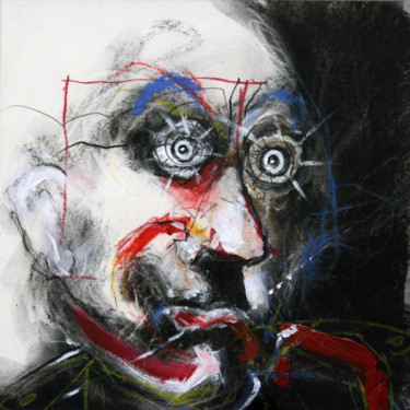 Dessin intitulée "SANS TITRE 2013" par Patrick Santus, Œuvre d'art originale, Fusain Monté sur Carton