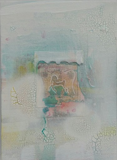 Collages getiteld "'schaapje'" door Martina Trager, Origineel Kunstwerk, Collages