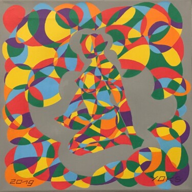 Peinture intitulée "-FeMmE;•)" par Yoks, Œuvre d'art originale, Acrylique