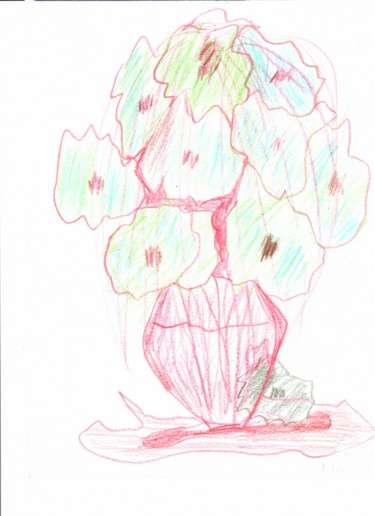 Dibujo titulada "ARTD51 JARRONET" por Ro Model, Obra de arte original, Lápiz