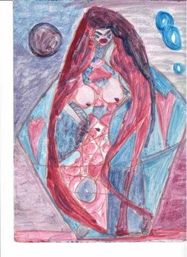 Pintura titulada "ARTA 54 POTE DE ALA…" por Ro Model, Obra de arte original, Gouache