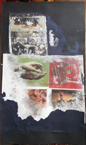 Dessin intitulée "Black arcanes-trava…" par Baptiste Vanweydeveldt, Œuvre d'art originale, Photo montage