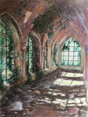 Peinture intitulée "LE JARDIN D’HIVER A…" par Jacques Tafforeau, Œuvre d'art originale, Aquarelle