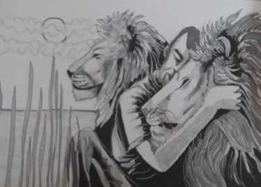 l'homme aux lions