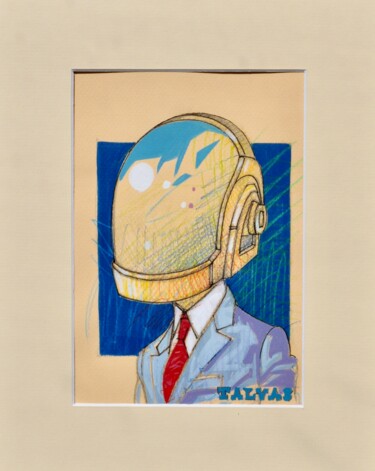 图画 标题为“Daft Punk 2” 由Yann Michael Talvas, 原创艺术品, 丙烯