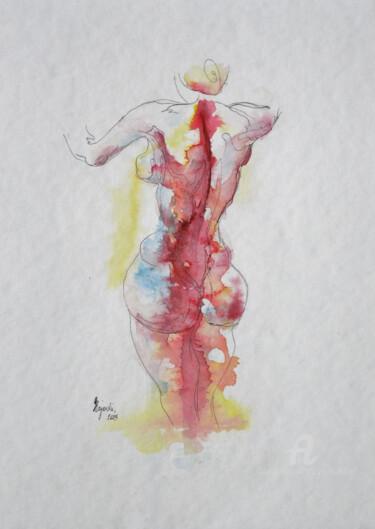 Malerei mit dem Titel "absolute II, Hajews…" von Grazyna Hajewski, Original-Kunstwerk, Aquarell