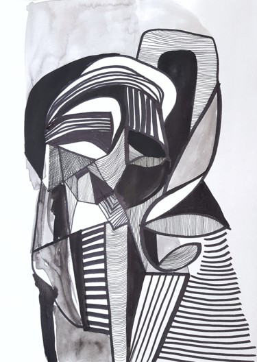 Disegno intitolato "Naima" da Jovana Pestoric, Opera d'arte originale, Inchiostro