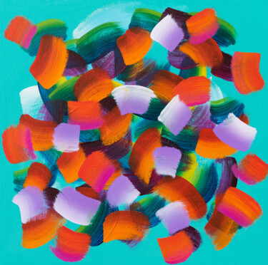 Peinture intitulée "Effervescence 5 - P…" par Chantal Proulx, Œuvre d'art originale, Acrylique Monté sur Châssis en bois