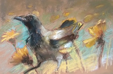 Painting titled "Spacer" by Kazimierz Mordarski, Original Artwork, Pastel