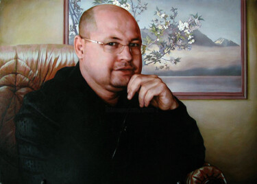 Картина под названием "Portrait to order" - Sergey And Vera, Подлинное произведение искусства, Масло