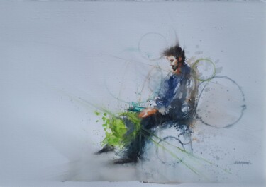 Pittura intitolato ""In Viaggio"" da Valerio Scarapazzi, Opera d'arte originale, Acquarello