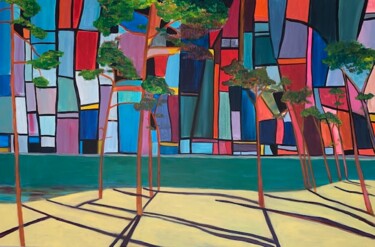 Peinture intitulée "Plage des Américain…" par Pierre Carret, Œuvre d'art originale, Acrylique
