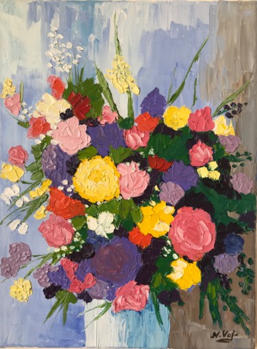 Peinture intitulée "Summer fantasy" par Nadia Voro, Œuvre d'art originale, Huile Monté sur Châssis en bois
