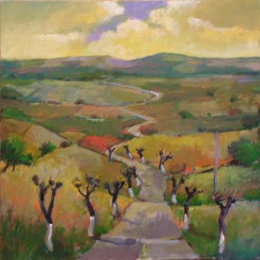 Painting titled "The Way to Home" by Tony Ignatov, Original Artwork, Oil