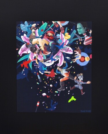 Peinture intitulée "Clair de lune" par Yann Michael Talvas, Œuvre d'art originale, Acrylique