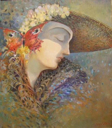 Painting titled "Nocturne" by Tony Ignatov, Original Artwork, Oil