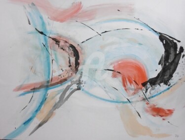 Peinture intitulée "Abstrait 6" par Brigitte Barcelo, Œuvre d'art originale, Acrylique Monté sur Panneau de bois