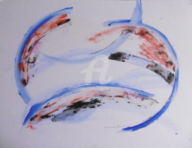 Peinture intitulée "Abstrait2" par Brigitte Barcelo, Œuvre d'art originale, Acrylique Monté sur Panneau de bois