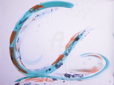 Peinture intitulée "Abstrait 4" par Brigitte Barcelo, Œuvre d'art originale, Acrylique Monté sur Panneau de bois