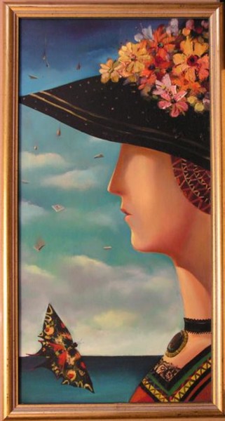 Painting titled "Flora" by Tony Ignatov, Original Artwork, Oil