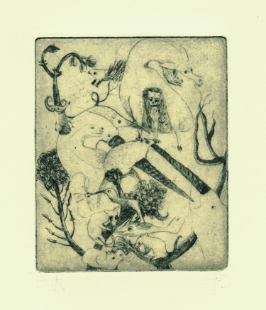 印花与版画 标题为“Sans titre” 由Didier Hamey, 原创艺术品, 雕刻