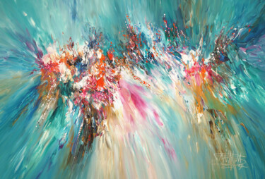 Turquoise Daydream XL 1 Schilderij getiteld "Turquoise Daydream…" door Peter Nottrott, Origineel Kunstwerk, Acryl