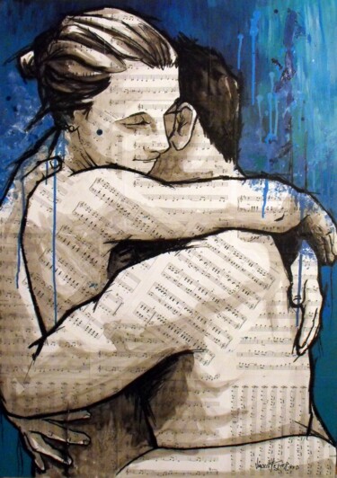Peinture intitulée "couple 2" par Vincent Tessier Xxc, Œuvre d'art originale, Acrylique