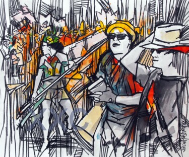 Peinture intitulée "Martinique" par Vincent Tessier Xxc, Œuvre d'art originale, Acrylique Monté sur Panneau de bois