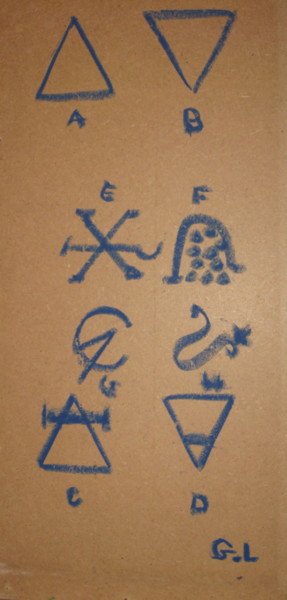 Dessin intitulée "les éléments et les…" par Ludovic Grumel, Œuvre d'art originale, Crayon